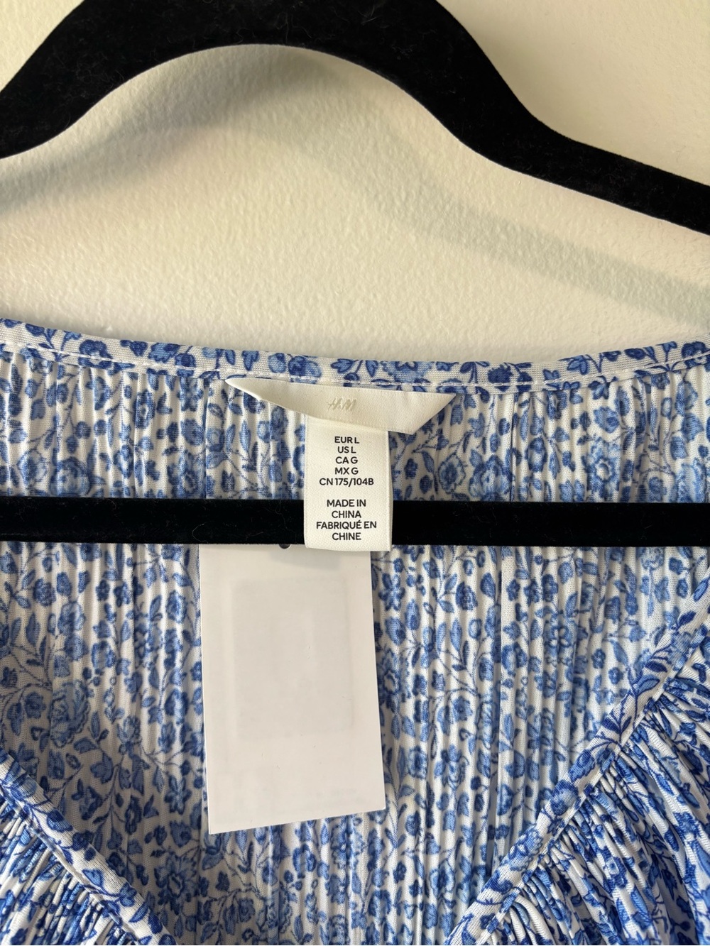 H&M Blue Floral Plissè Dress - Picture 4 of 7
